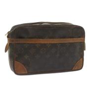 Pre-owned Canvas clutches Louis Vuitton Vintage , Brown , Dames