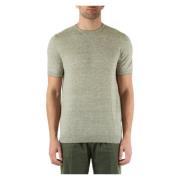 Regular Fit Linnen T-shirt Antony Morato , Green , Heren