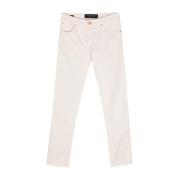 Geborduurd Logo Slim Fit Witte Jeans Hand Picked , White , Heren