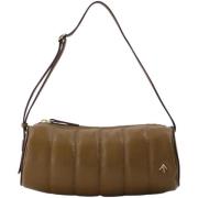 Leather handbags Manu Atelier , Brown , Dames