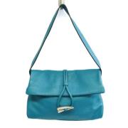 Pre-owned Leather shoulder-bags Burberry Vintage , Blue , Dames