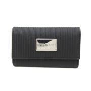 Pre-owned Leather key-holders Bvlgari Vintage , Black , Dames