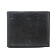 Pre-owned Leather wallets Bvlgari Vintage , Black , Dames