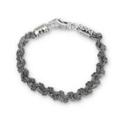 Stijlvolle Rope Knot Armband Emanuele Bicocchi , Gray , Unisex