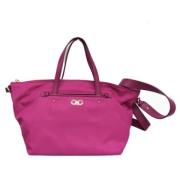 Pre-owned Leather handbags Salvatore Ferragamo Pre-owned , Pink , Dame...