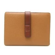 Pre-owned Leather wallets Loewe Pre-owned , Beige , Dames