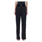 Zijden Satijnen Pijama Broek Zwart Tom Ford , Black , Dames