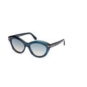 Blauw Gradient Groene Zonnebril Ft1111 Tom Ford , Blue , Unisex