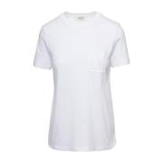 Witte Lecito T-Shirt - Trendy Stijl Max Mara , White , Dames