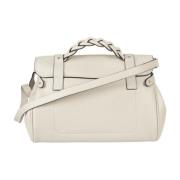 Heavy Grain Alexa Leren Tas Mulberry , Beige , Dames