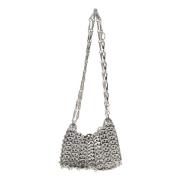 Metallic Cross Body Tas Aw24 Paco Rabanne , Gray , Dames