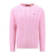 Roze Kabeltrui Ralph Lauren , Pink , Heren