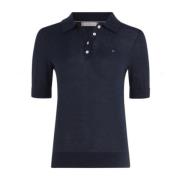 Organische Katoenen Effen Polo Tommy Hilfiger , Blue , Dames