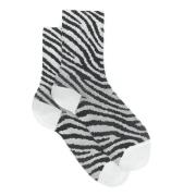 Zebra Patroon Korte Sokken Italië Gallo , White , Dames