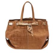 Pre-owned Leather totes Carolina Herrera Pre-owned , Brown , Dames