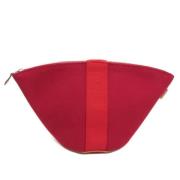 Pre-owned Cotton pouches Hermès Vintage , Red , Dames