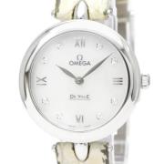 Pre-owned Leather watches Omega Vintage , White , Dames