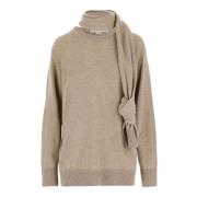 Kasjmiermix Sweater met Wrap Sjaal Stella McCartney , Beige , Dames