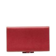 Pre-owned Leather wallets Hermès Vintage , Red , Dames