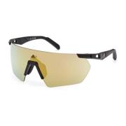 Matte Black/Light Brown Sunglasses Sp0064 Adidas , Black , Unisex
