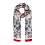 Zijden Bedrukte Foulard Sjaal Alexander McQueen , Multicolor , Dames