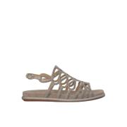 Glitter Interlaced Platte Sandaal Alma EN Pena , Gray , Dames