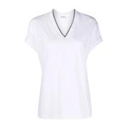 Witte Topwear voor Vrouwen Brunello Cucinelli , White , Dames