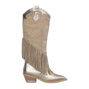 Fonkelende Fringed Cowboy Laarzen Alma EN Pena , Brown , Dames