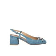 Vierkante Hak Gesp Schoen Alma EN Pena , Blue , Dames