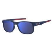 Blauwe High Contrast Zonnebril TH 1913/S Tommy Hilfiger , Blue , Heren