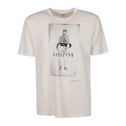 Wit Katoenen T-Shirt voor Mannen C.p. Company , Beige , Heren