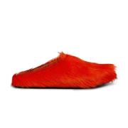 Oranje Leren Sandalen Slip-On Stijl Marni , Orange , Heren