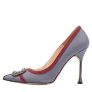 Pre-owned Canvas heels Manolo Blahnik Pre-owned , Gray , Dames