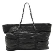 Pre-owned Leather totes Chanel Vintage , Black , Dames