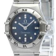 Pre-owned Stainless Steel watches Omega Vintage , Blue , Dames