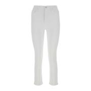 Luxe Vintage Wit Katoen Blend Jeans 7 For All Mankind , White , Dames
