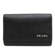 Pre-owned Leather key-holders Prada Vintage , Black , Dames