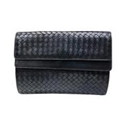 Pre-owned Leather clutches Bottega Veneta Vintage , Black , Dames