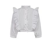 Lacey Frill Shirt Blouse Co'Couture , White , Dames