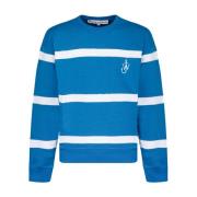 Blauw Gestreepte Sweatshirt JW Anderson , Blue , Heren