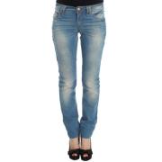 Luxe Blauwe Slim Fit Designer Jeans John Galliano , Blue , Dames