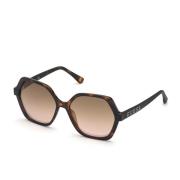 Stijlvolle zonnebril met bruine spiegellenzen Guess , Brown , Dames