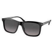Stijlvolle zonnebril met gepolariseerde grijze lenzen Prada , Black , ...