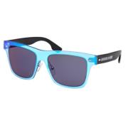 Blauw/zwarte spiegelende zonnebril Mq0008S-003 Alexander McQueen , Blu...