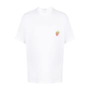 Oversized Aardbeienprint T-Shirt Comme des Garçons , White , Heren