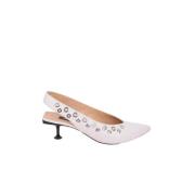 Pre-owned Leather heels Sergio Rossi Pre-owned , White , Dames