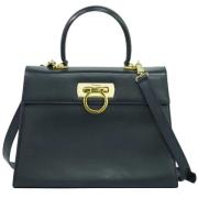 Pre-owned Leather handbags Salvatore Ferragamo Pre-owned , Black , Dam...