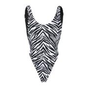 Zebra Print High-Rise Leg Swimsuit Reina Olga , Multicolor , Dames