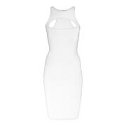 Elegante Witte Open Borst Jurk Dsquared2 , White , Dames