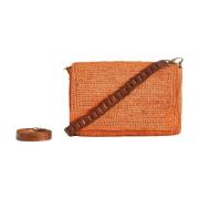 Gehaakte Raphia Baguette Stijl Tas Ibeliv , Orange , Dames